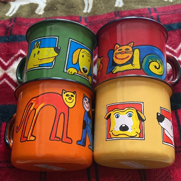 Lot of 4 Smaltum Mugs/Cups - Picture 3 of 10